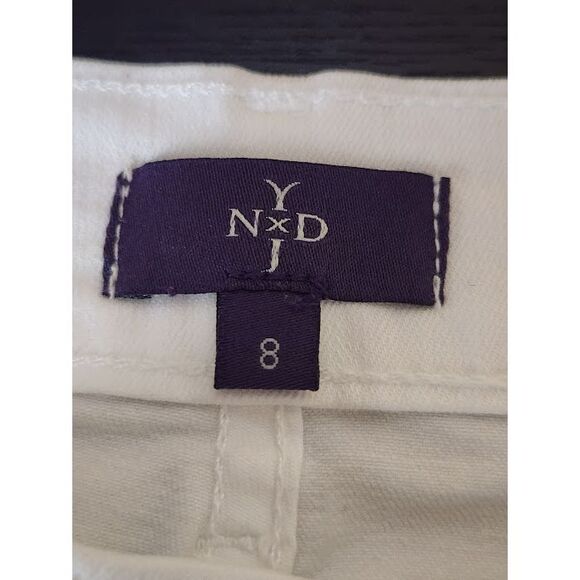 NYDJ White Stretch Denim Not Your Daughter's Crop Jeans Size 8 NICE - Picture 3 of 10